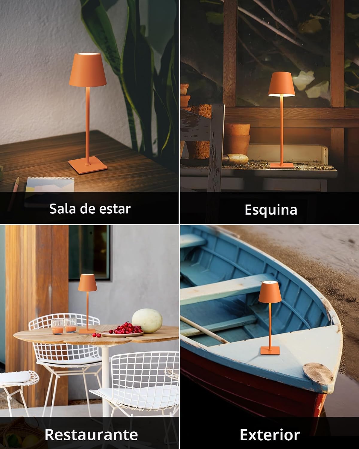 KDG Paquete de 2 Lámparas de Mesa Inalámbricas, Lámpara de Escritor...