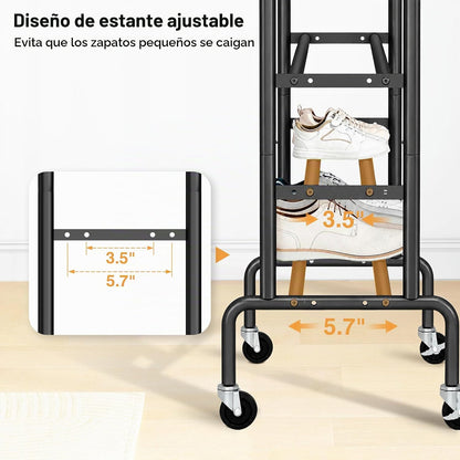 STO STO - Zapatero alto expandible de 10 niveles para garaje, 44 pa...