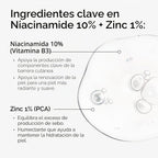 The Ordinary Niacinamida 10% + Zinc 1%, sérum suavizante para piele...