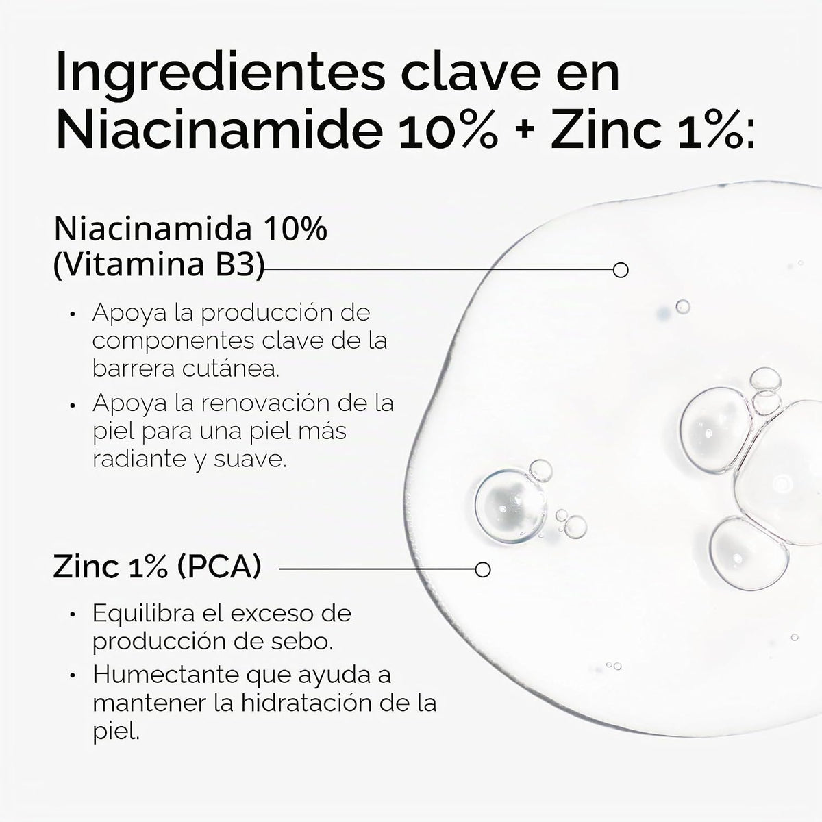 The Ordinary Niacinamida 10% + Zinc 1%, sérum suavizante para piele...