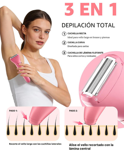 Ufree Maquinilla de Afeitar Eléctrica 3 en 1 para Mujer, Regalos pa...