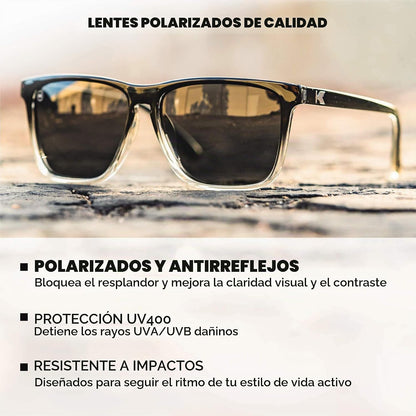 Knockaround Gafas de sol polarizadas cuadradas para hombres y mujer...