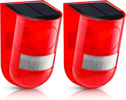 Qualirey - Paquete de 2 alarmas solares con sensor de movimiento de...