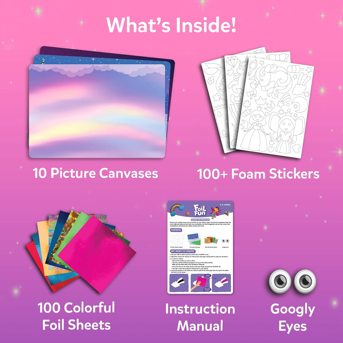 Skillmatics Foil Fun Unicorn &amp; Princess, Foil Art &amp; Craft,...