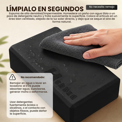 2 bloques de yoga, espuma EVA de alta densidad, antideslizante, 9 x...