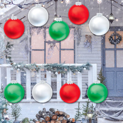 YHFUISK 18 piezas de decoración de Navidad al aire libre, bolas inf...