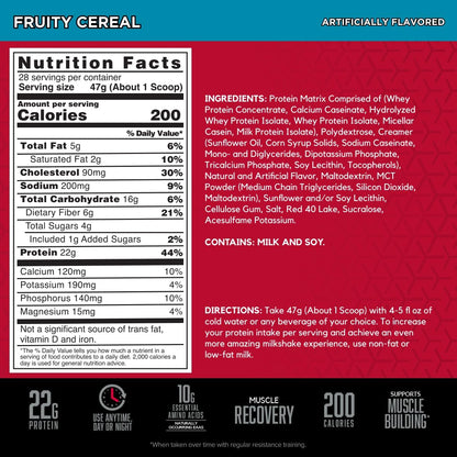 BSN SYNTHA-6 Proteína en polvo premium, cereales afrutados, 28 porc...