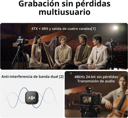 Transmisor DJI Mic 3, mini micrófono inalámbrico para iPhone\/cámar...