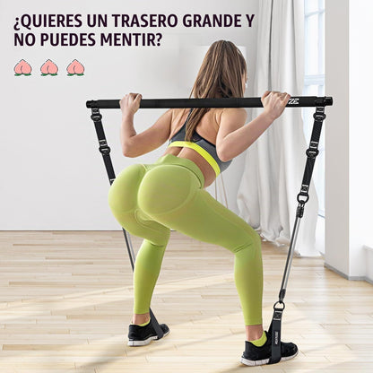 KUTIZE Kit de barra de pilates con bandas de resistencia, equipo de...