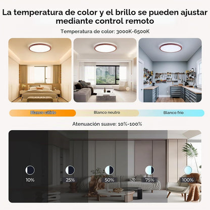 BLNAN Lámpara de techo LED regulable con control remoto, 12 pulgada...