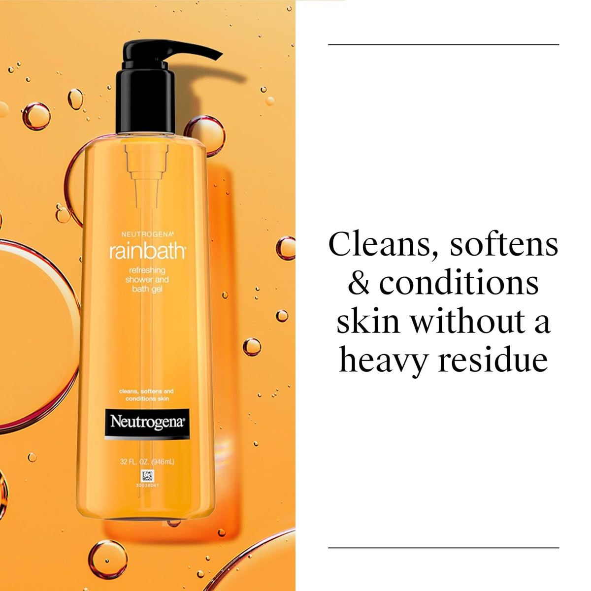Neutrogena Rainbath Gel limpiador de ducha y baño, gel de lavado co...