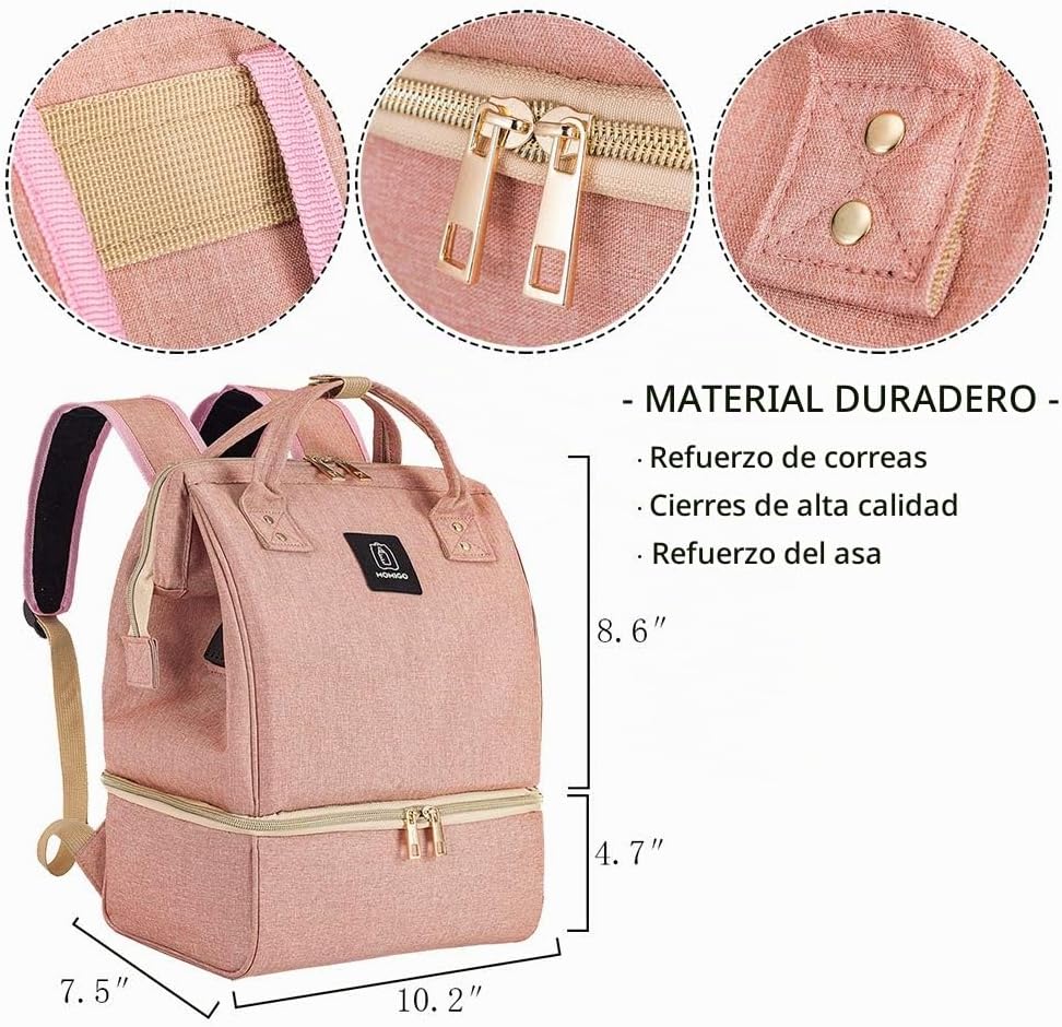 MOMIGO DiaperBreast Pump Backpack - Bolsa enfriadora y resistente a...