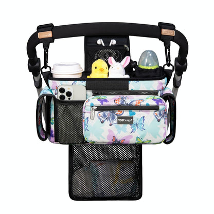 TOPDesign Organizador universal para cochecito de bebé, carrito de...
