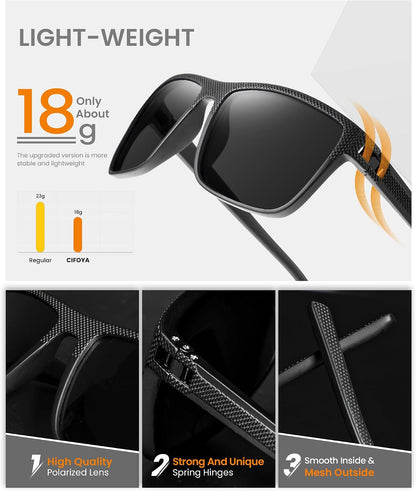 CIFOYA Gafas de sol polarizadas para hombre - Gafas de sol clásicas...
