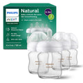 Philips Avent Biberones de vidrio natural, flujo lento, 4 onzas, si...