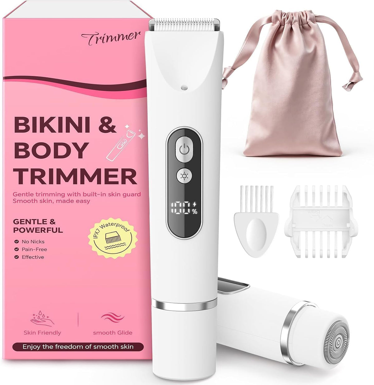 Recortadora de bikini de cabello fresco para mujer, maquinilla de a...