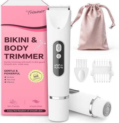 Recortadora de bikini de cabello fresco para mujer, maquinilla de a...