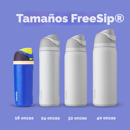 Owala FreeSip - Botella de agua de acero inoxidable para niños, esf...