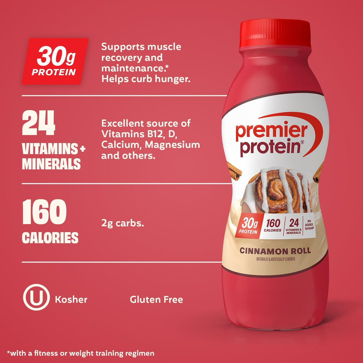 Premier Protein Agite, proteína 30G, AZÚCAR 1G, 24 vitaminas y mine...