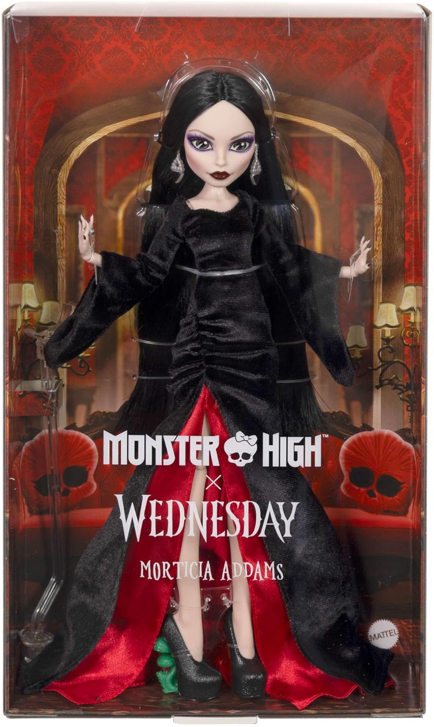 Monster High x Miércoles Morticia Addams Muñeca | Muñeca de colecci...