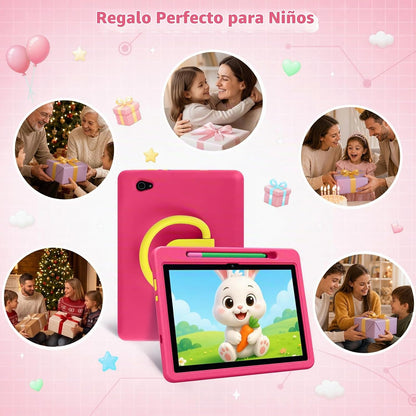 Android 16 Kids Tablet HD de 10 pulgadas con lápiz capacitivo y fun...