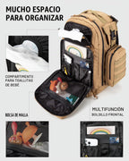 Dinictis Mochila para pañales para papá con cambiador de pañales, c...