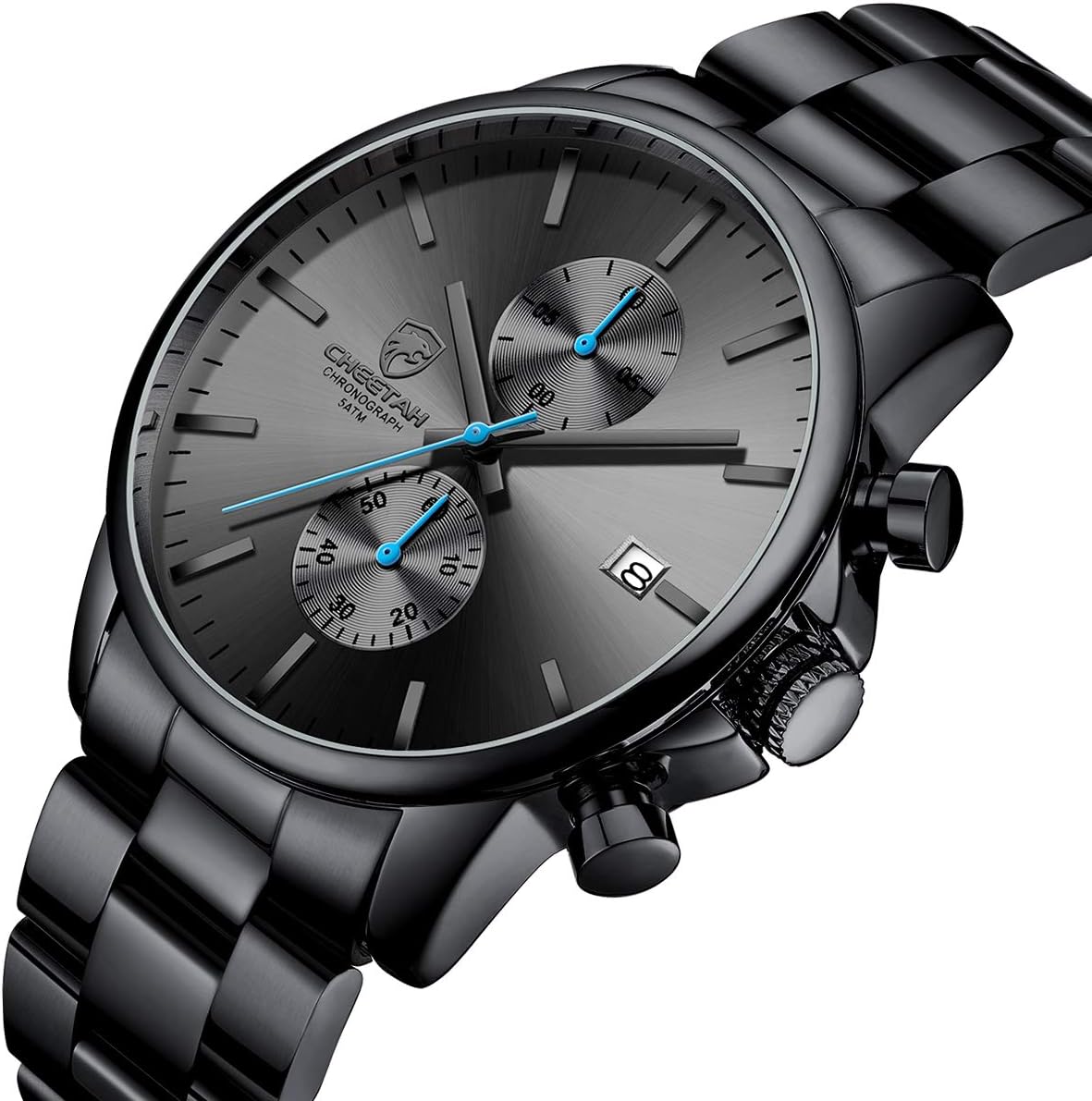 GOLDEN HOUR Fashion Business - Relojes para hombre con cronógrafo,...