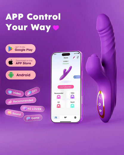 Toendi Thrusting Consolador Conejo Vibrador para Mujeres, Vibradore...