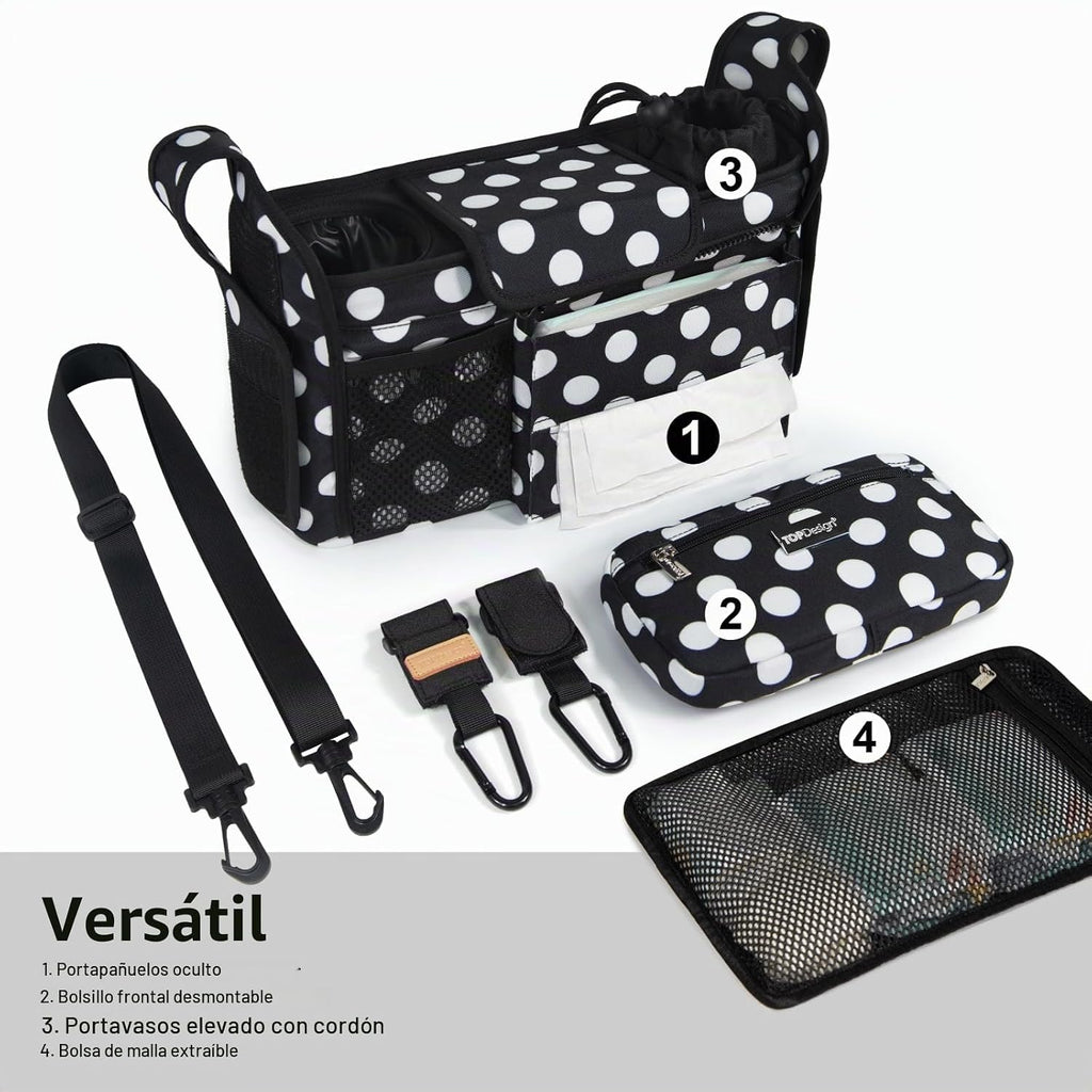 TOPDesign Organizador universal para cochecito de bebé, carrito de...