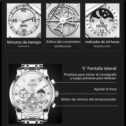 OLEVS Relojes para hombre, resistente al agua, de lujo, gran cara,...