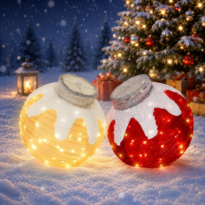 Adornos de Navidad para exteriores, decoración de bolas navideñas e...