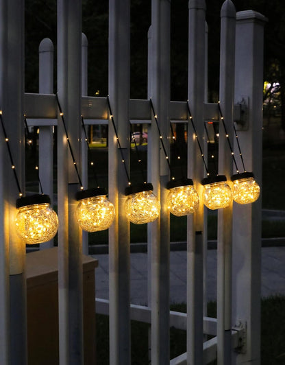 PARTPHONER Luces solares impermeables para exteriores, paquete de 2...
