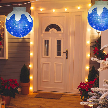 Adornos de Navidad para exteriores, decoración de bolas navideñas e...