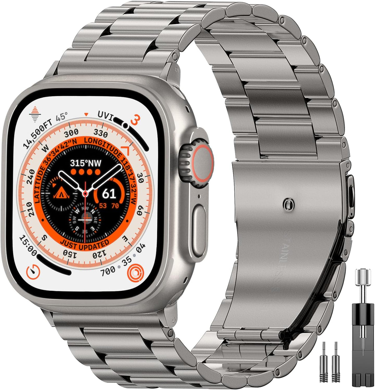 EPULY Compatible con Apple Watch Banda 49mm 45mm 44mm 42mm 41mm 40m...