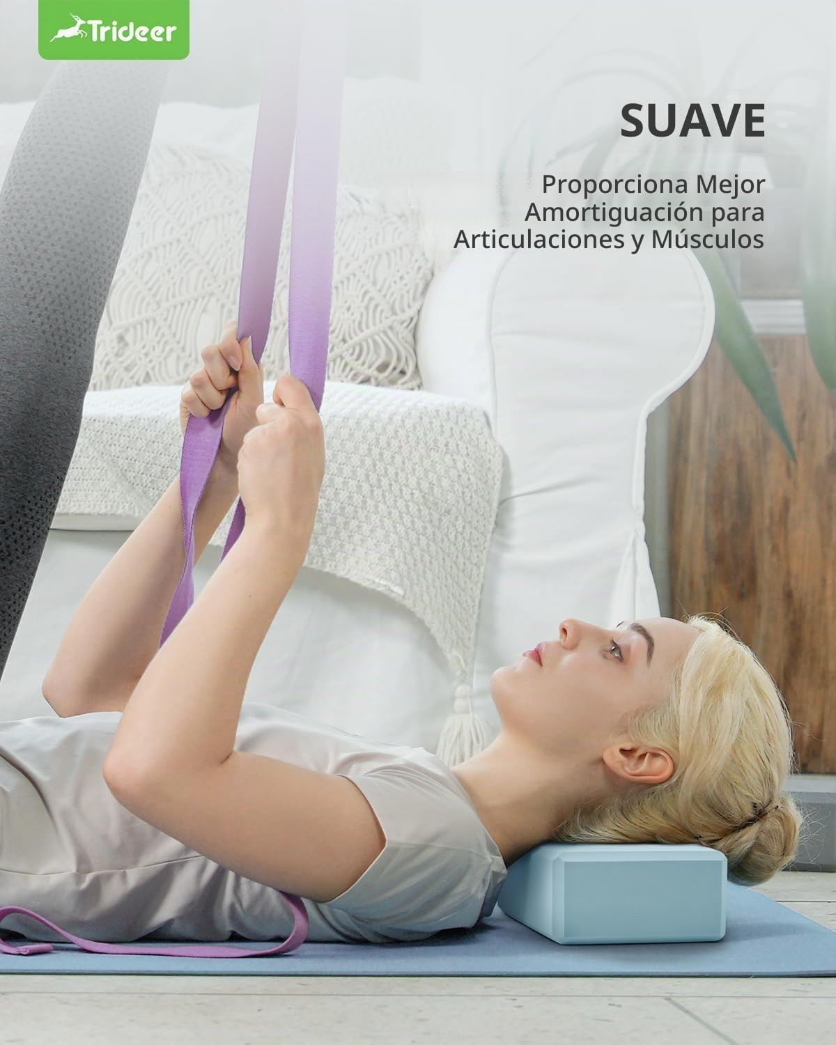 Trideer - Bloques de yoga (paquete de 2), bloques de espuma suave a...