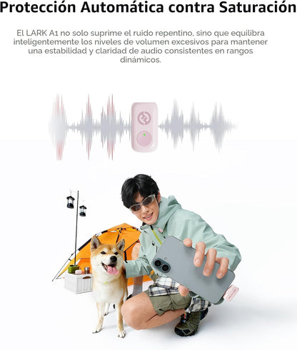 Hollyland Lark A1 Combo (2TX+2RX+estuche de carga) Micrófono magnét...
