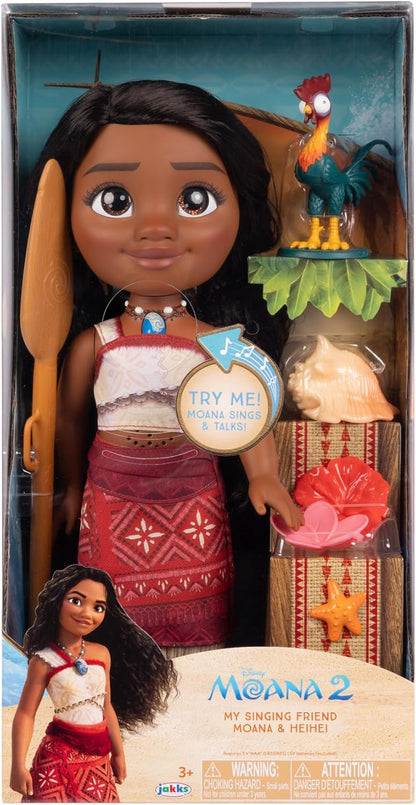 Disney Moana 2 My Singing Friend Moana Doll &amp; Heihei Figure Pla...