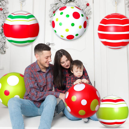 Jetec - 12 bolas inflables gigantes de Navidad de 16 pulgadas para...