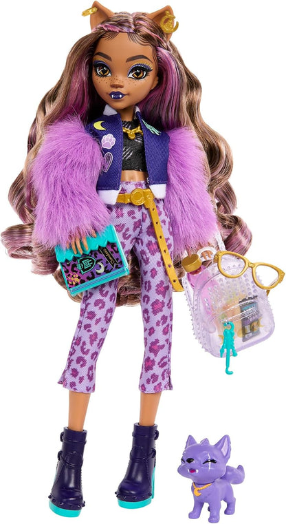 Monster High Clawdeen Wolf Doll con chaqueta peluda | Hombre lobo e...
