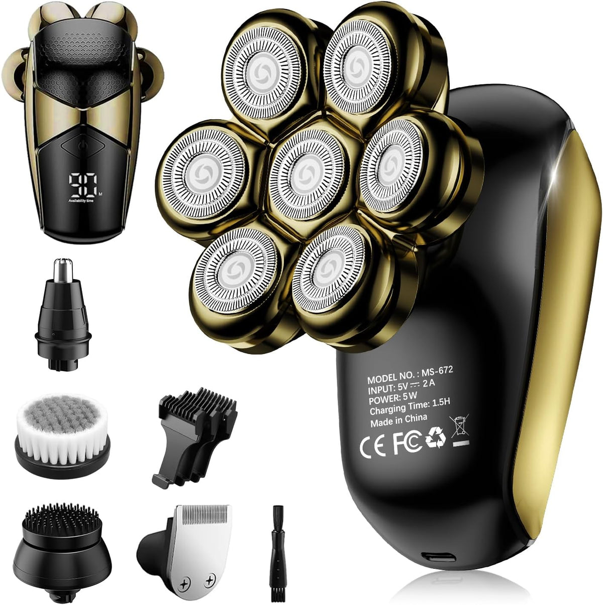SHPAVVER Afeitadoras de cabeza para hombres calvos: kit de aseo imp...