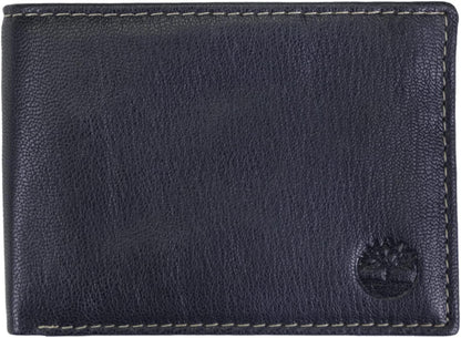 Timberland Billetera de cuero genuino con tarjetero de seguridad RF...