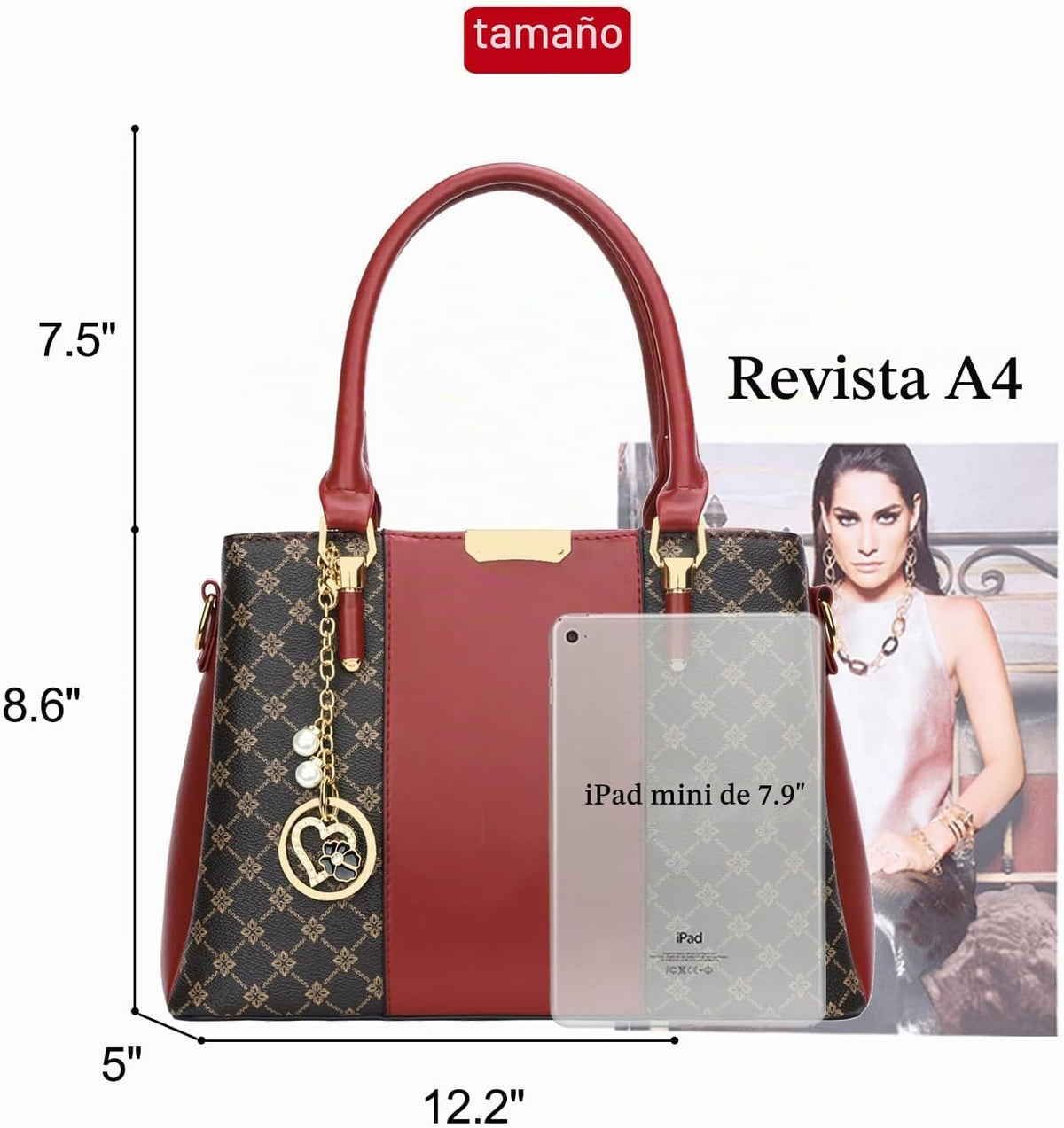 KKXIU Monederos y bolsos para mujer, Bolso tipo cartera con asa sup...