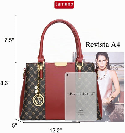 KKXIU Monederos y bolsos para mujer, Bolso tipo cartera con asa sup...