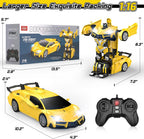 Qumcou Coche de Control Remoto Transformable 1:16, Juguetes para ni...