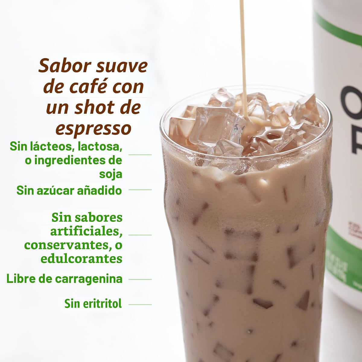 Orgain Proteína en polvo vegana orgánica de 0.74 oz, café helado, 2...