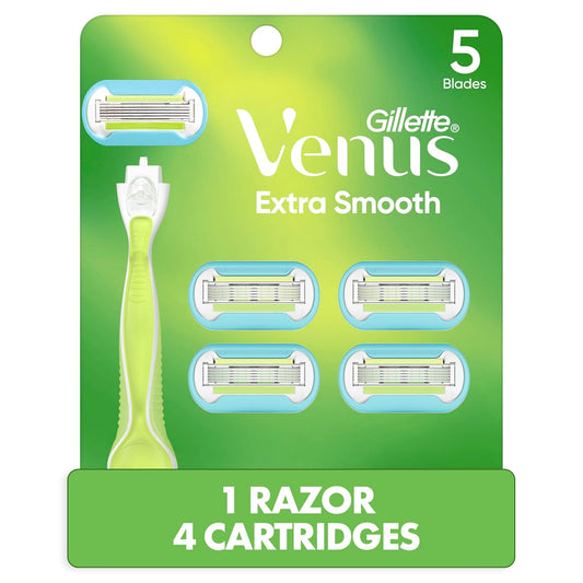 Venus Extra Smooth - Mango de afeitar para mujer + 4 repuestos de c...