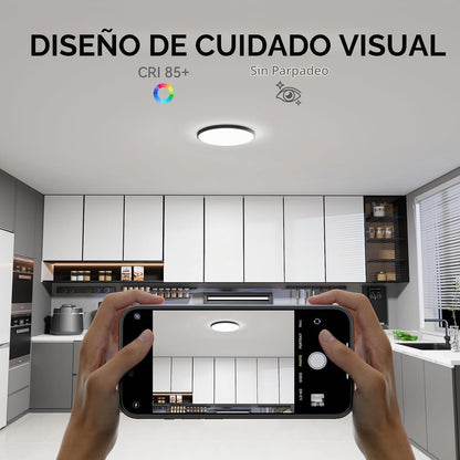WKONCLDY Luces de techo LED de 7.5 pulgadas, 5 colores seleccionabl...