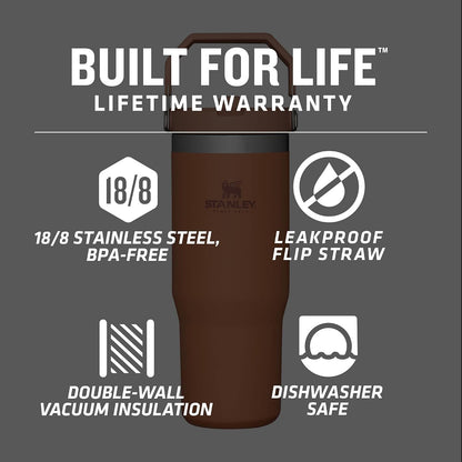 STANLEY IceFlow - Vaso de acero inoxidable, botella de agua aislada...