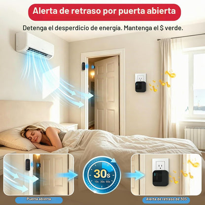 SanJie Timbre de puerta WiFi, sensor de alarma de puerta con notifi...
