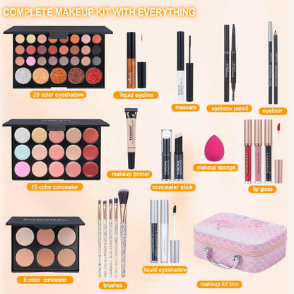 Kit de maquillaje para principiantes, juego de maquillaje para adol...